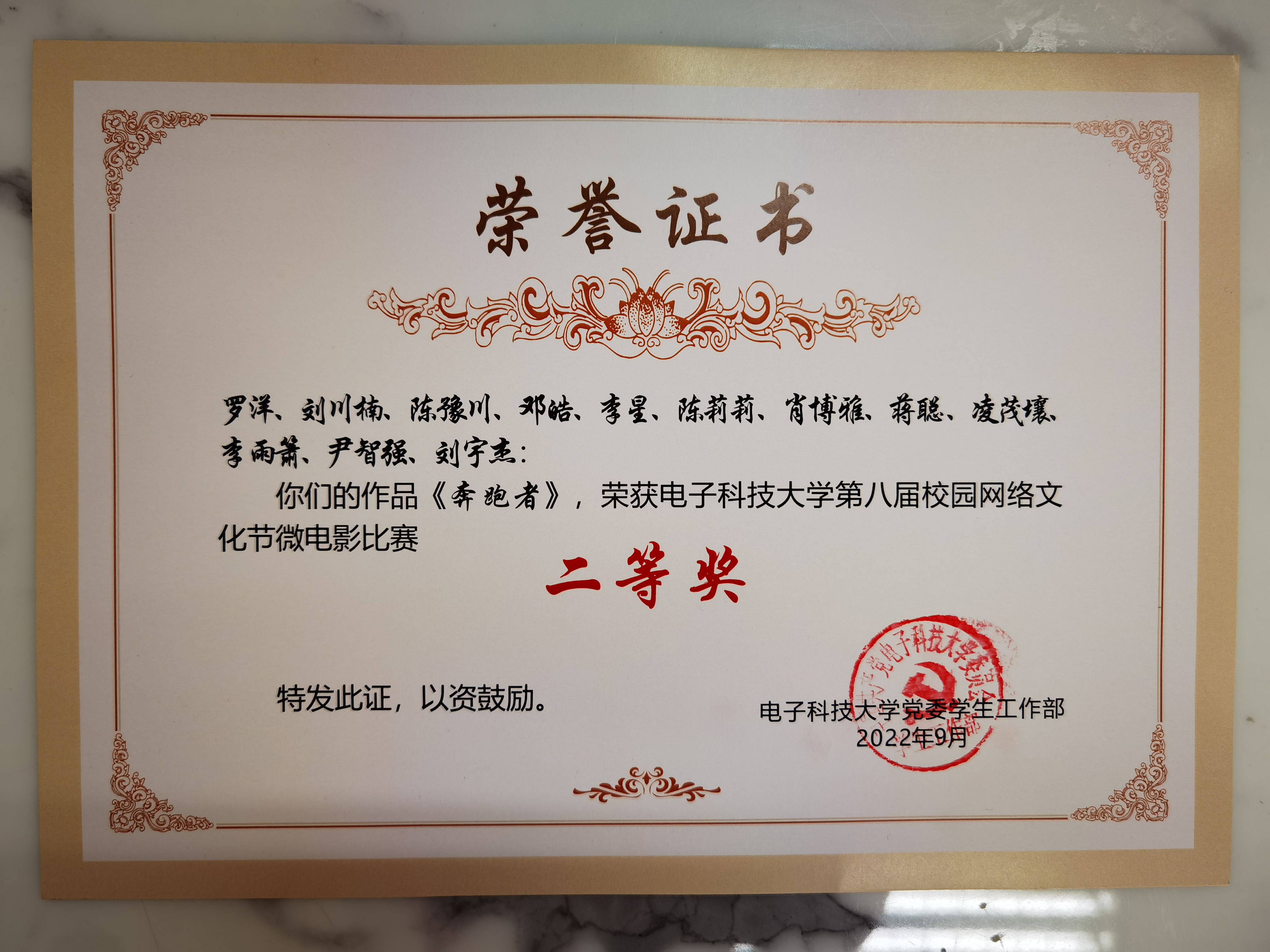 电子科技大学MBA荣获第八届校园网络文化节微电影大赛2项大奖