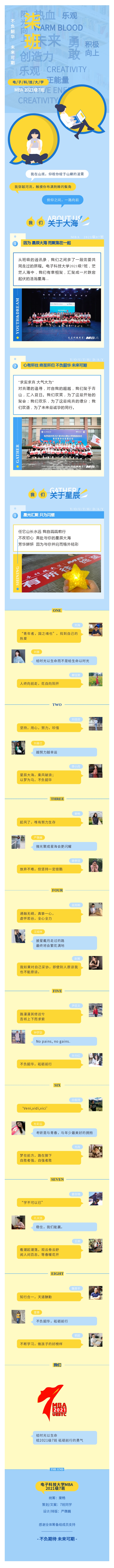 新生•心语 | 不负韶华 未来可"7"——成电MBA2021级7班