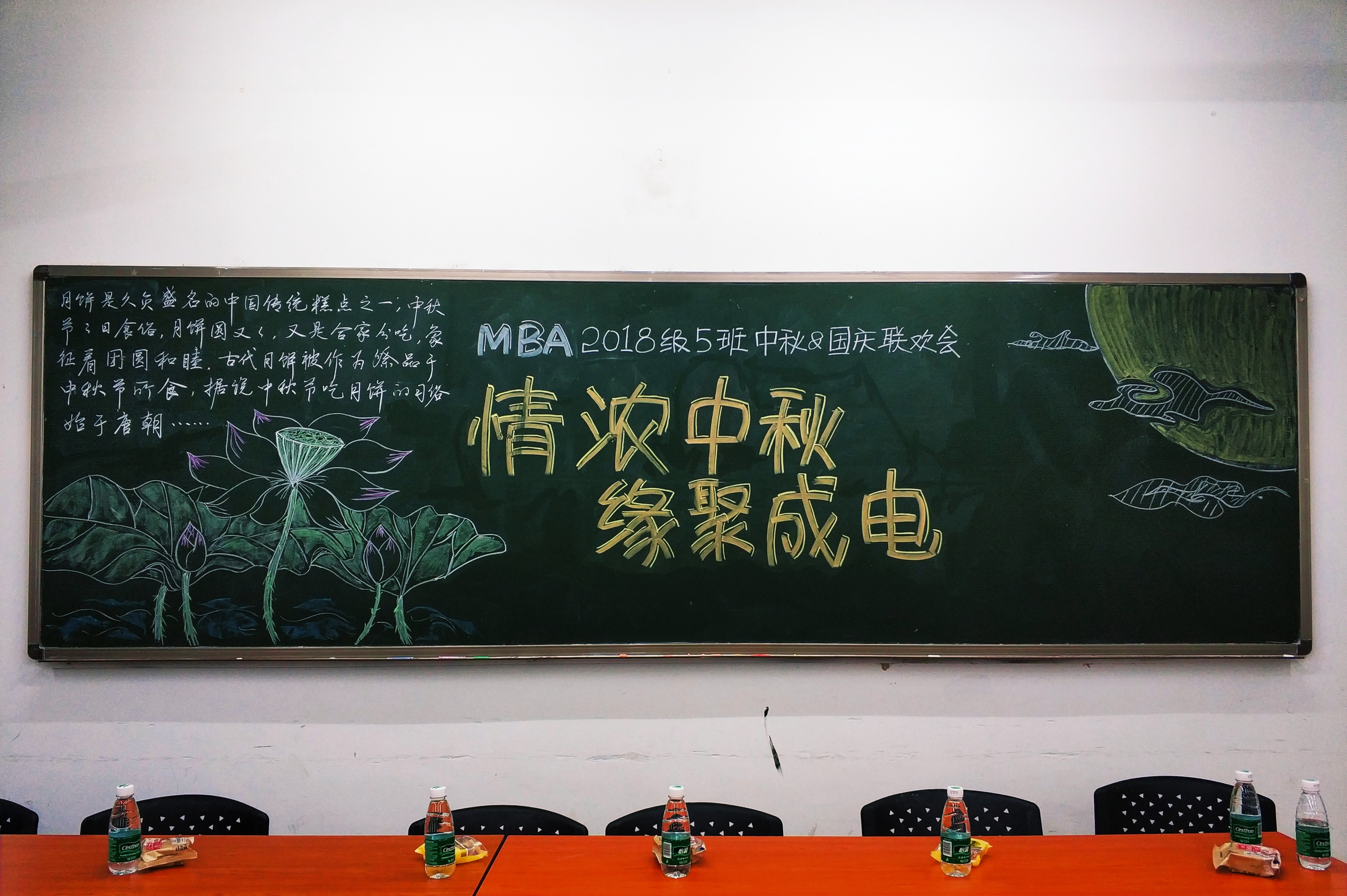 2018级全日制MBA班举行中秋&国庆联欢会